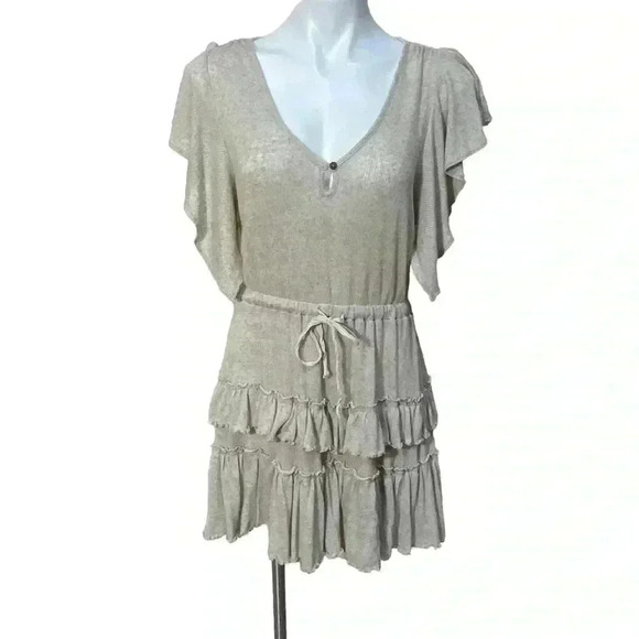 Free People FP Beach Harper Mini Dress linen blend dress size XS - Picture 2 of 5